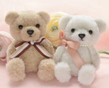 Пара медведь и овец помпоном чувствовал комплект с брелок шерстяная нить