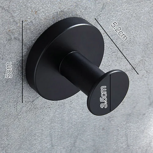 only hook B Amibronze, 304, нержавеющая сталь, аксессуары для ванной комнаты, черная краска, полотенце, бар, полотенце, кольцо, держатель для бумаги, ткань, крючок, аксессуар T200S - Цвет: only hook B