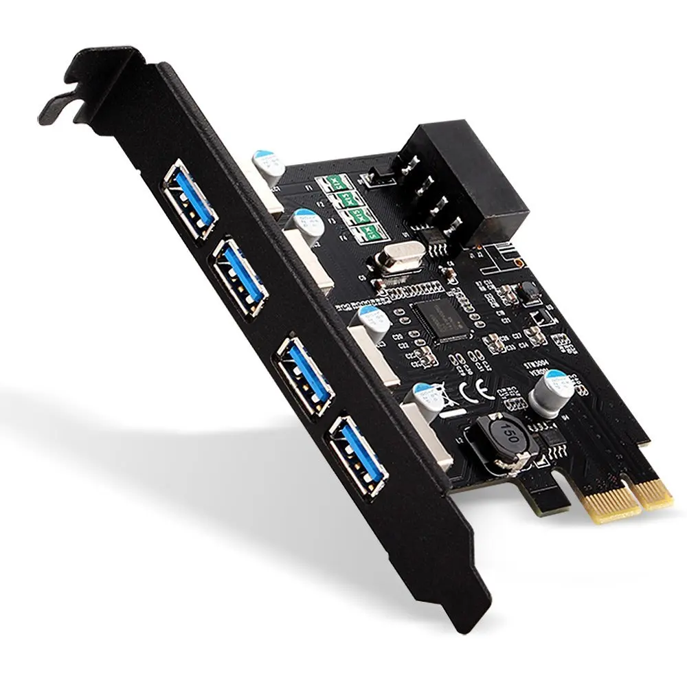 4 порта USB3.0 PCIe карта конвертер адаптер/PCI-express расширение добавить на карту скорость передачи до 5 ГБ/сек. для ПК компьютер/настольный компьютер