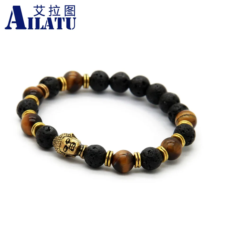 Ailatu оптовые бусы из лавы мужские Будда Йога браслет|yoga bracelet|bracelet wholesalewholesale bracelets |