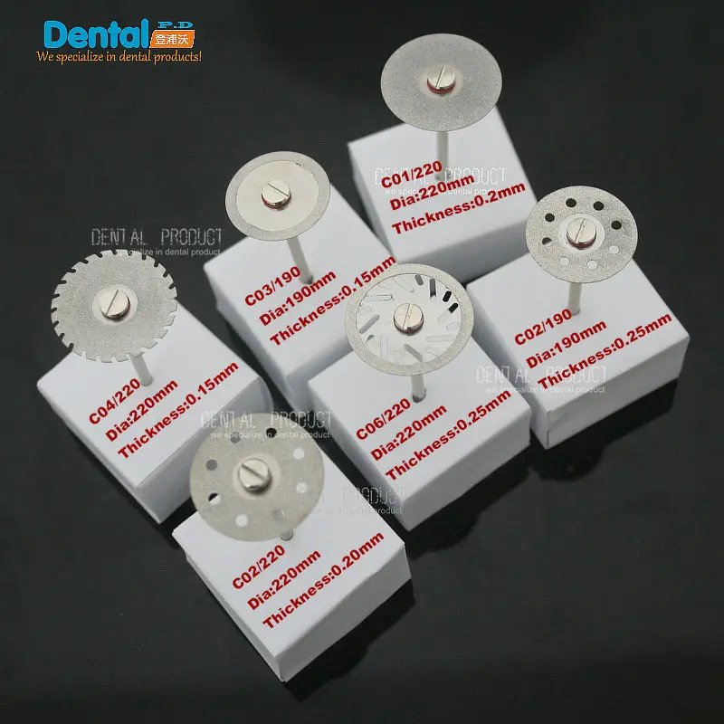 6 шт. стоматологический тонкий ультратонкий двухсторонний шлифовальный алмазный