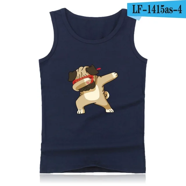 navy blue Летний жилет с единорогом мягкая хлопковая майка без рукавов Верхняя Нижняя рубашка забавный мультфильм плюс размер уличная одежда футболка без рукавов - Цвет: navy blue