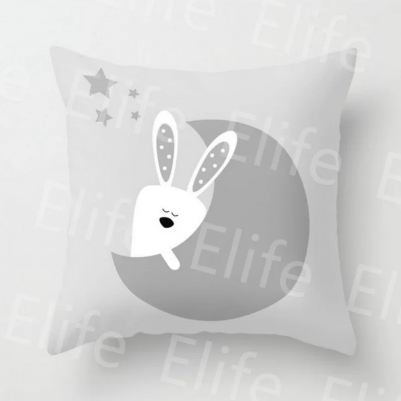 Elife Ретро мультфильм животных Лен Хлопок Детские Наволочки полиэстер Домашний Декор Спальня Декоративные диван автомобиля Пледы Подушки