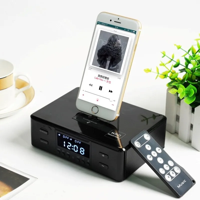 3 в 1 Bluetooth динамик будильник настольный мобильный телефон зарядное устройство
