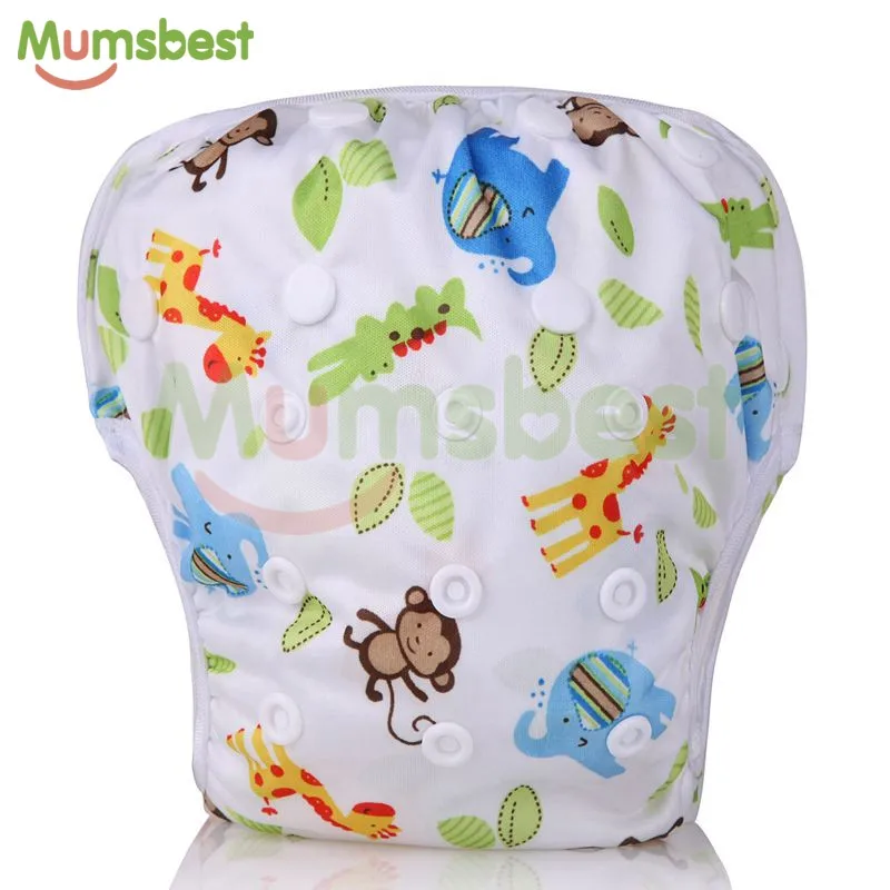 [Mumsbest] детские подгузники для плавания, один размер, Регулируемые моющиеся подгузники для бассейна, водонепроницаемые тканевые подгузники для детей 3-15 кг - Цвет: MS17