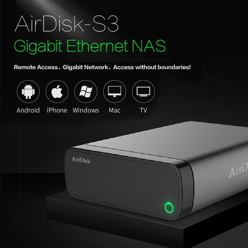 Airdisk S3 мобильный сетевой жесткий диск USB3.0 семейный умный облачный накопитель
