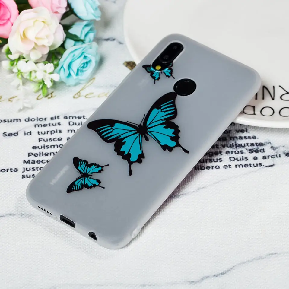 Soft Silicone Case For Huawei P20 Lite Nova3 Nova 2S Funda Flower Back Cover Honor 6X 7X 8X Pro capa |