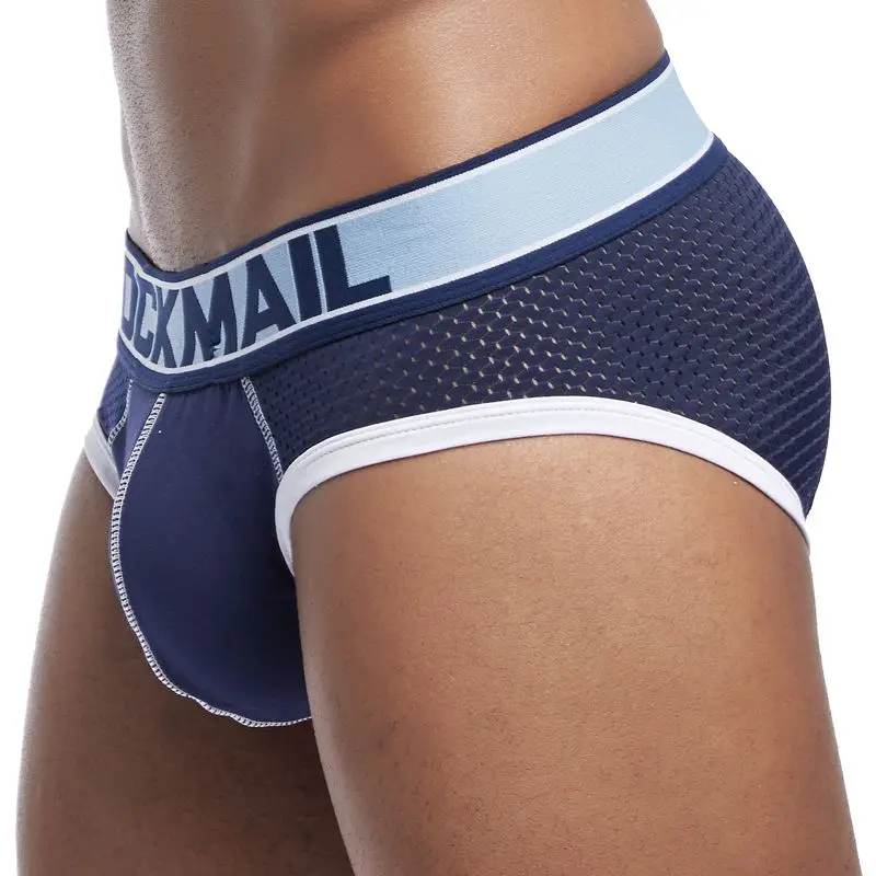 JOCKMAIL Брендовое сексуальное дышащее Мужское нижнее белье из сетчатой ткани трусы