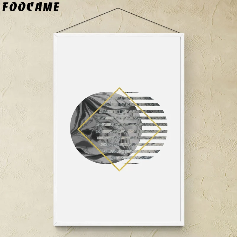 Абстрактные плакаты и принты с геометрическим узором мрамором художественная