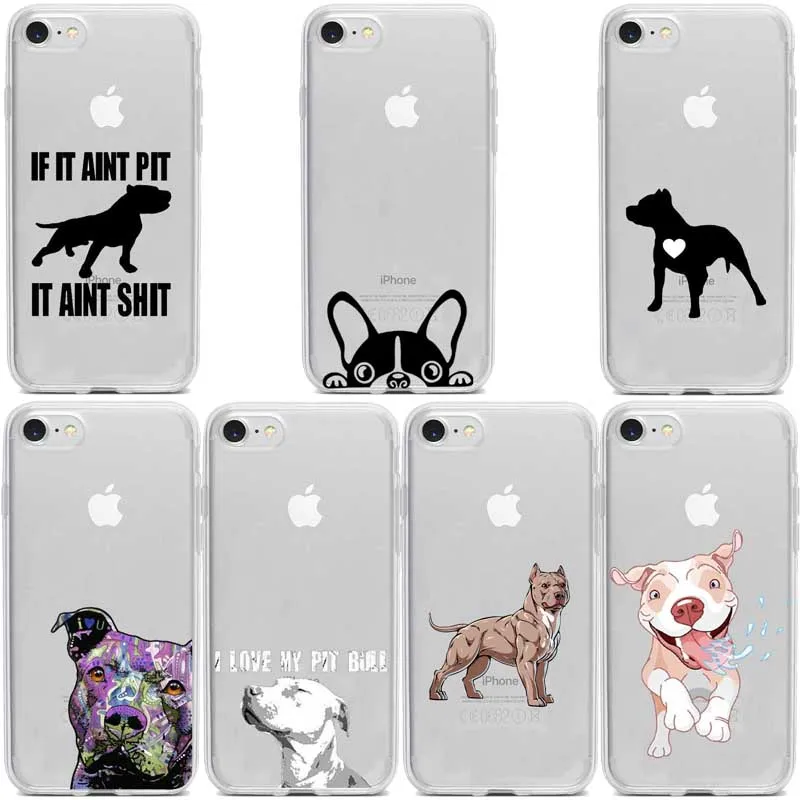 Силиконовый чехол из ТПУ с изображением питбуля милой собаки питбула для iphone X XS