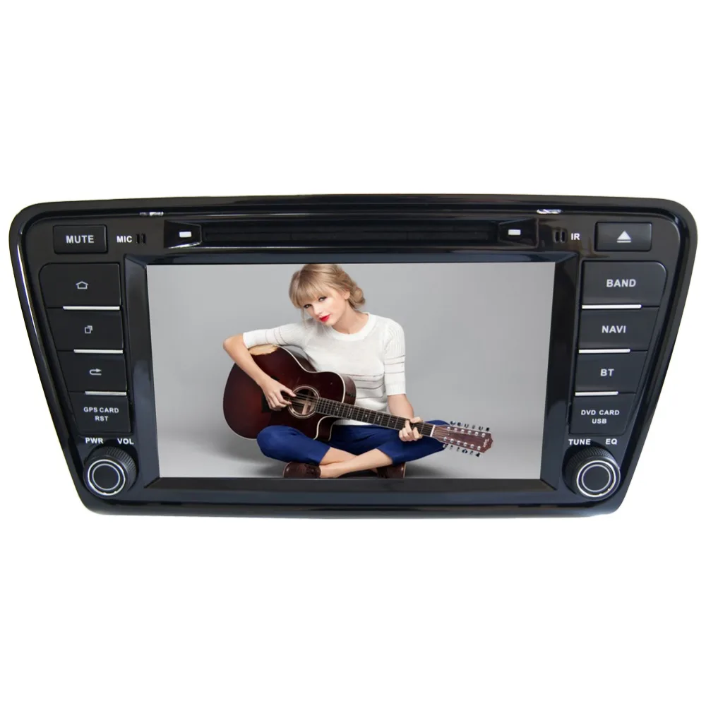 8 &quotHD 1024*600 четырехъядерный автомобильный dvd плеер Android GPS навигационный для Skoda