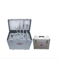 portable dental unit with oilless air compressor with three way syringe oilless air compressor water bottle suction system