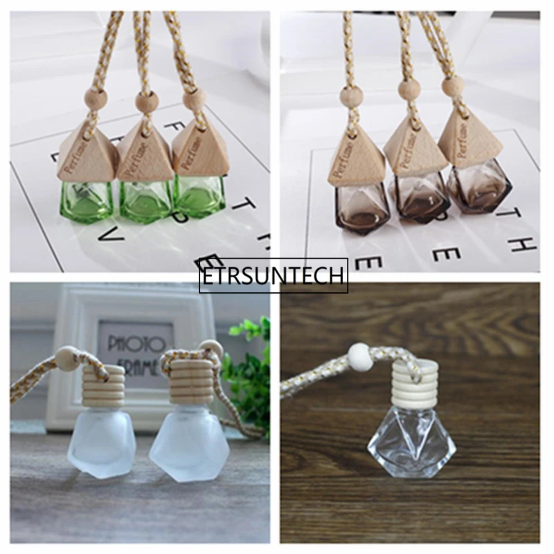

Car Perfume Bottle Hanging Glass Bottle Perfume Pendant For Essential Oils Container Car-styling bottle F1825