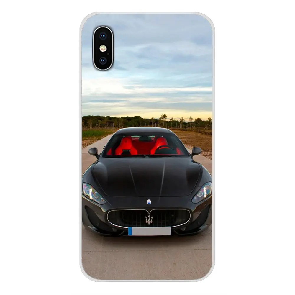 Maserati Автомобильный логотип аксессуары чехлы для телефонов Чехлы Apple iPhone X XR XS MAX 4 4S