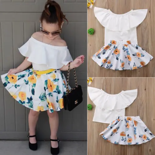 Новинка 2018 детская одежда принцессы для девочек белая футболка с открытыми