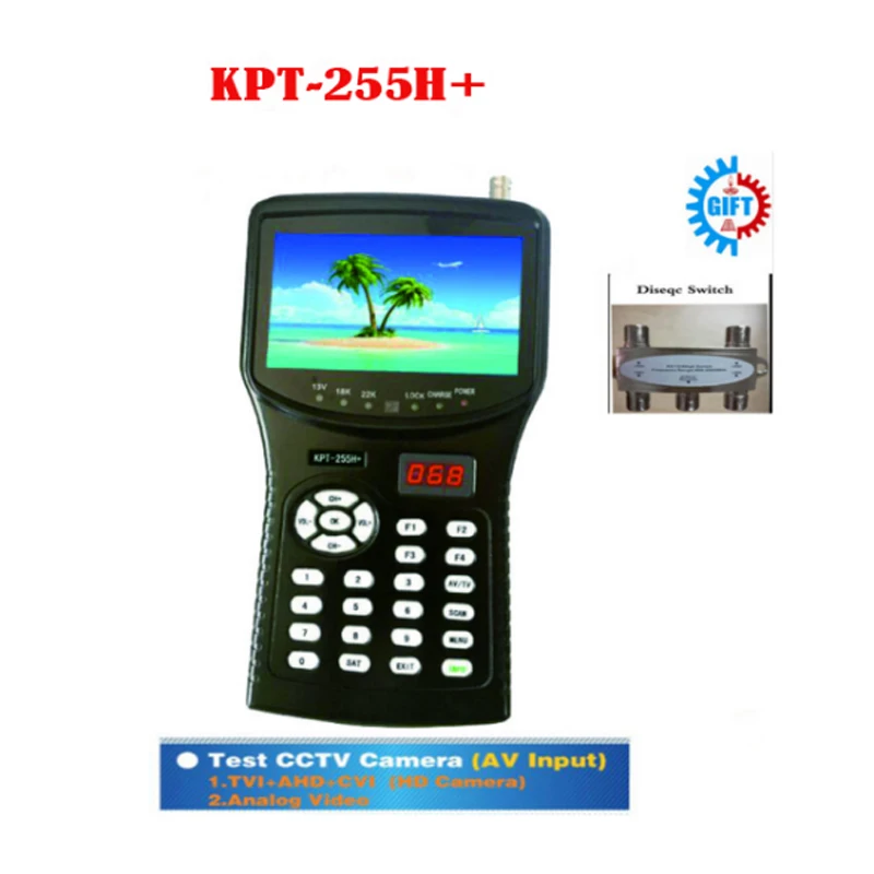 Kpt 255h plus sat finder cctv камера lcd кнопка подсветки kpt255h + с переключателем|Спутниковое ТВ|
