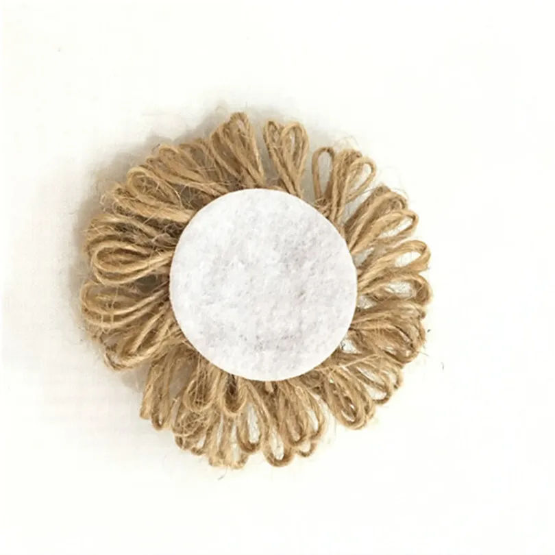 10* 5cm Burlap Flowers Embellishments for Weddings Hair Accessories Scrapbooking or Crafts AA8013 | Дом и сад