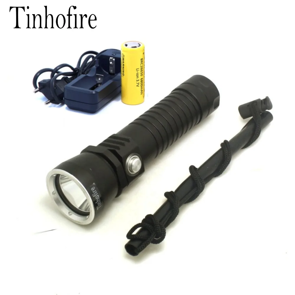 Подводный фонарь Tinhofire DV26 для дайвинга светодиодный CREE XM L XML L2 светильник с