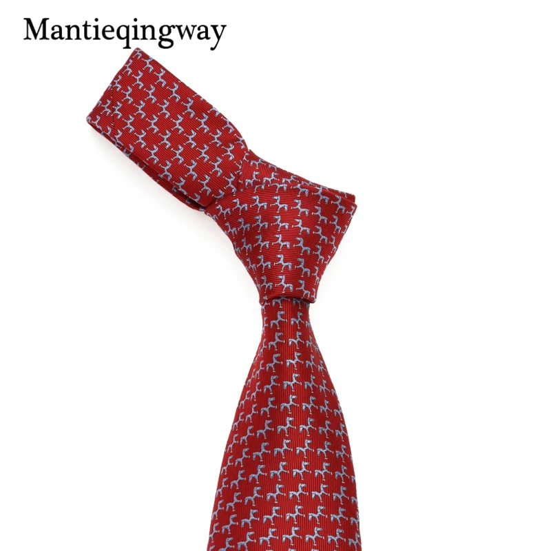 Mantieqingway модный красный принт лошадь носовой платок из полиэстера аксессуары для шеи галстуки Запонки Наборы для мужчин карманное квадратное полотенце