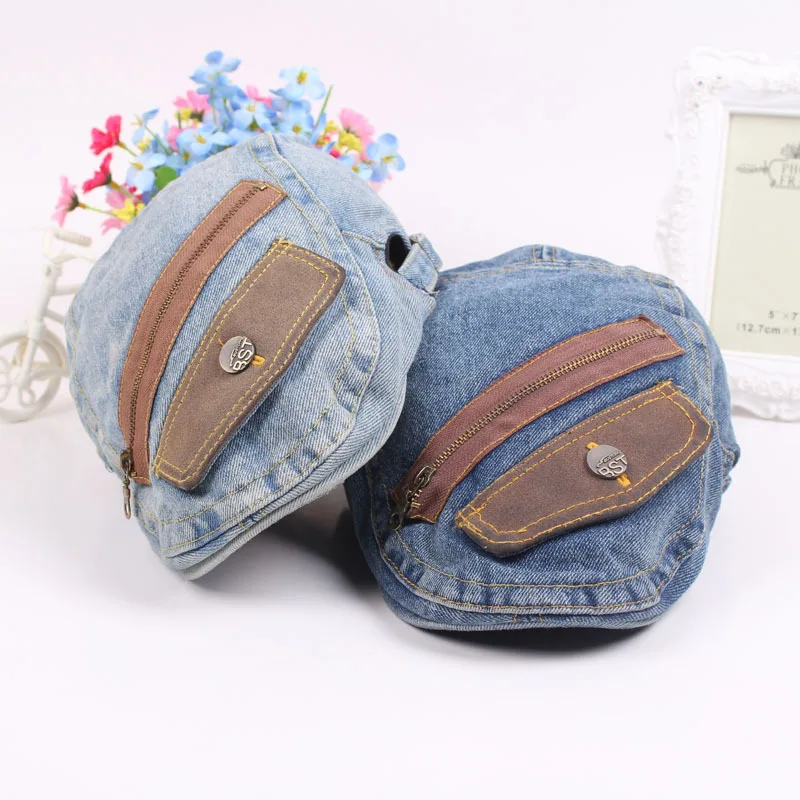 Новая мода джинсовый патч берет Женская шапка винтажная кепка мужская Boinas Gorras