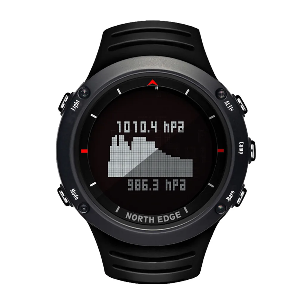 B North Edge Алтай Спорт Смарт открытый компас наручные часы задний светильник для рыбалки - Цвет: B