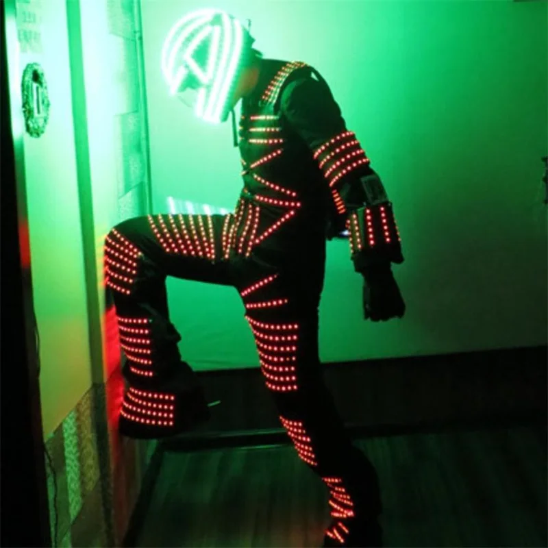 Полноцветный светодиодный светящийся костюм со светодиодным