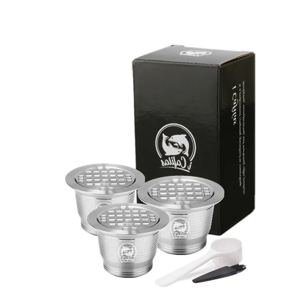 3capsule Капсулы Nespresso для кофемашины Nespresso фильтры для кофе из нержавеющей стали Nespresso многоразовые капсулы - Цвет: 3capsule