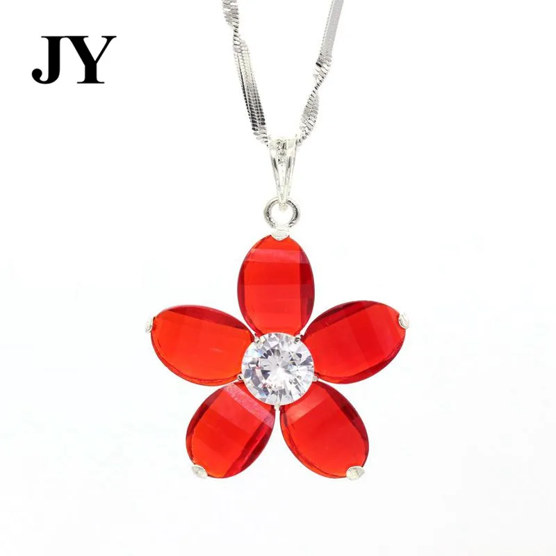 JY мода цветок Форма красный/фиолетовый/розовый/черный/синий/зеленый кулон для