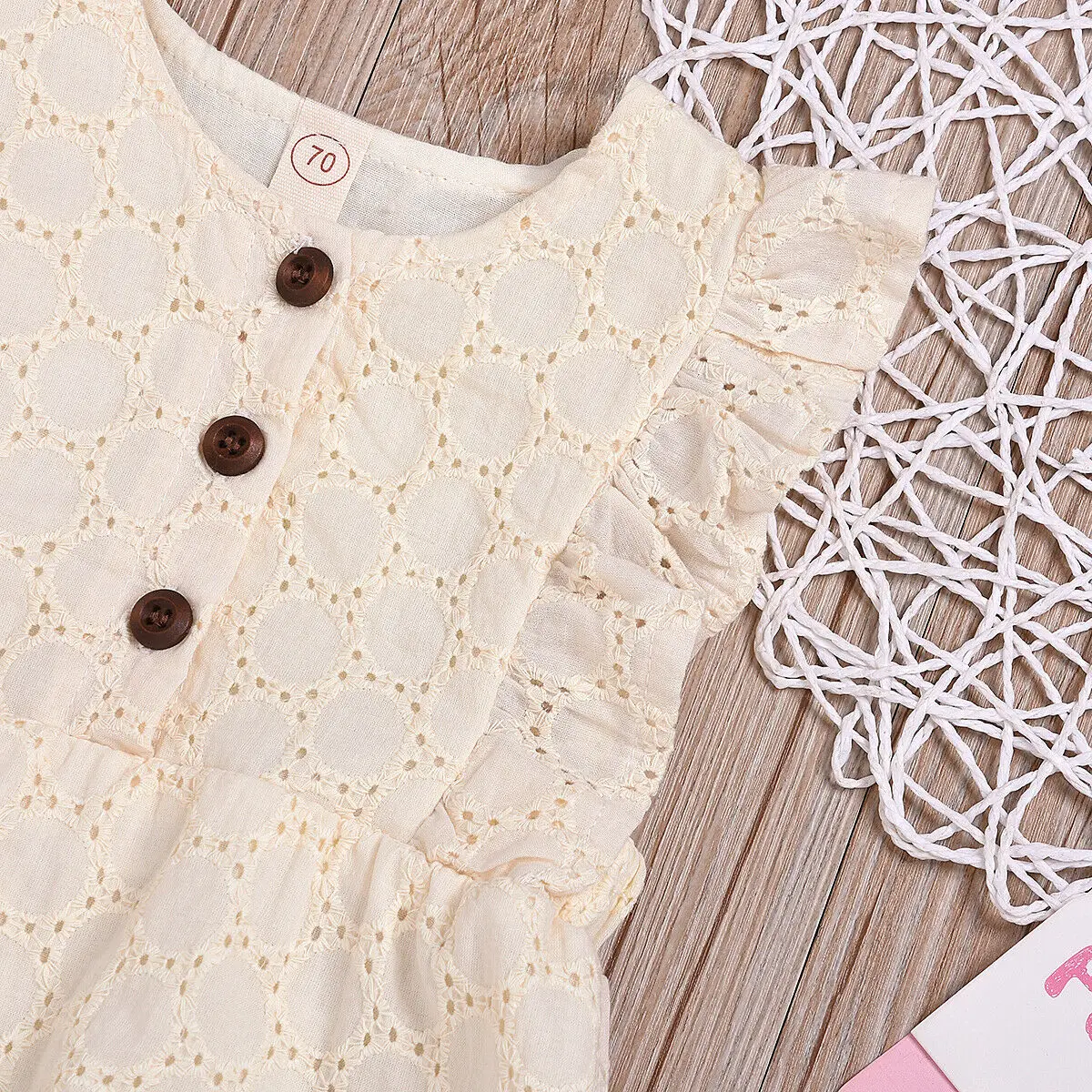 New Infant Baby Girls Linen Sleeveless Bodysuit Summer Kids Hollow Out Outfits Clothes | Детская одежда и обувь