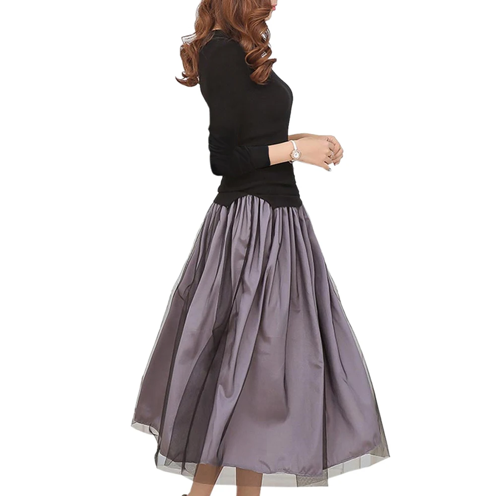 Элегантное женское черное платье офисное свободное трапециевидной формы с