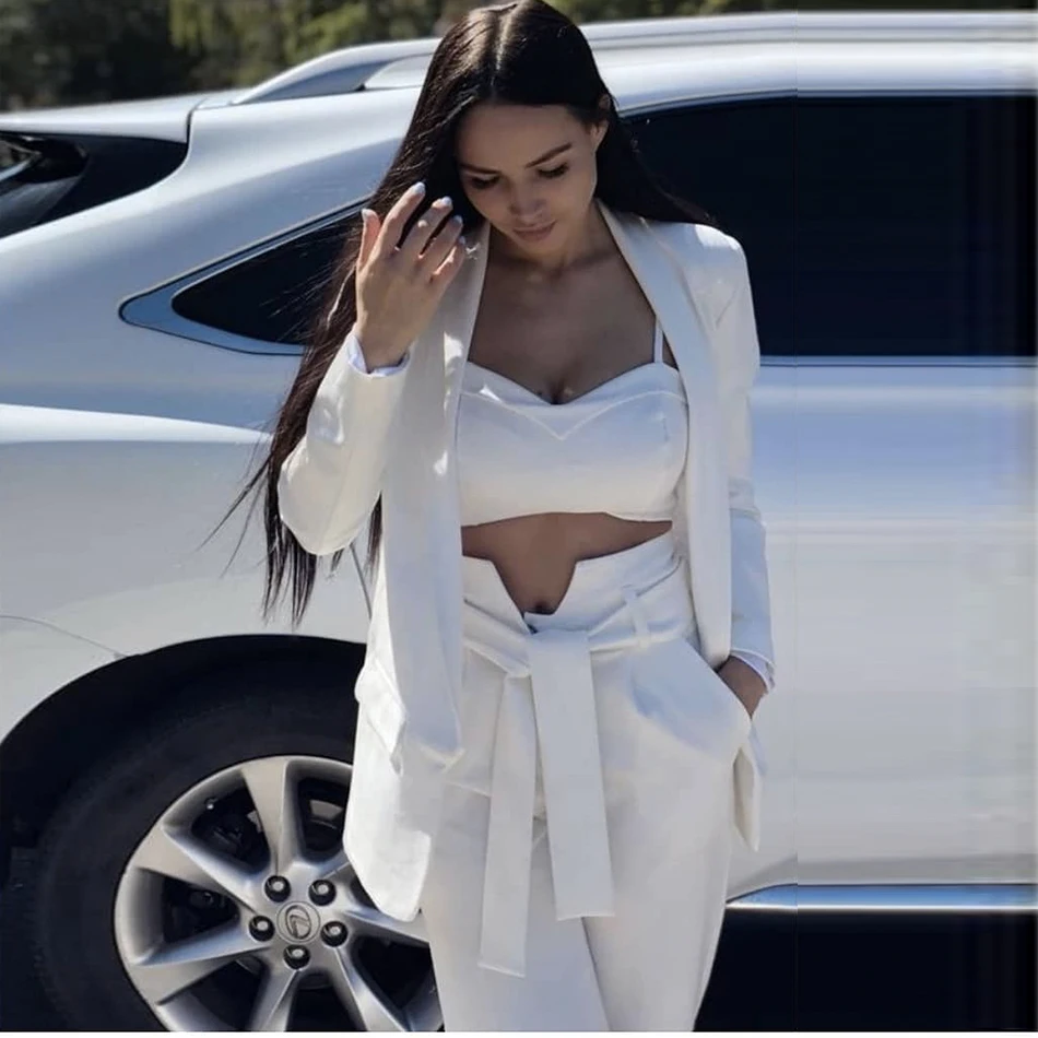 Новейшие вечерние женские комбинезоны знаменитостей комплект из 3 предметов