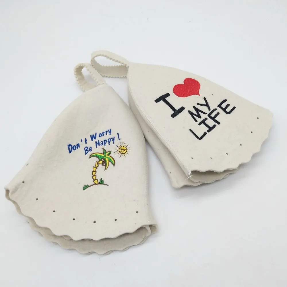 different fashion design felt hat for sauna shower cap women waterproof | Дом и сад