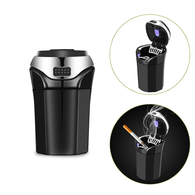 

Universal Car Ashtray Trash Can with Removable Cigarette Lighter Car-Styling Automobiles Car-covers For Nissan for BMW