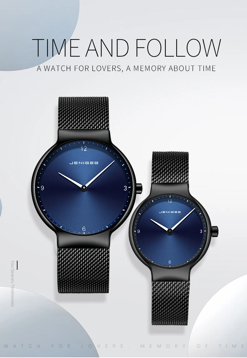 2pcs Couple Watch Men Women Waterproof Business Wristwatch Lovers Quartz Watches BELUSHI Mesh Steel mannen horloge Gifts