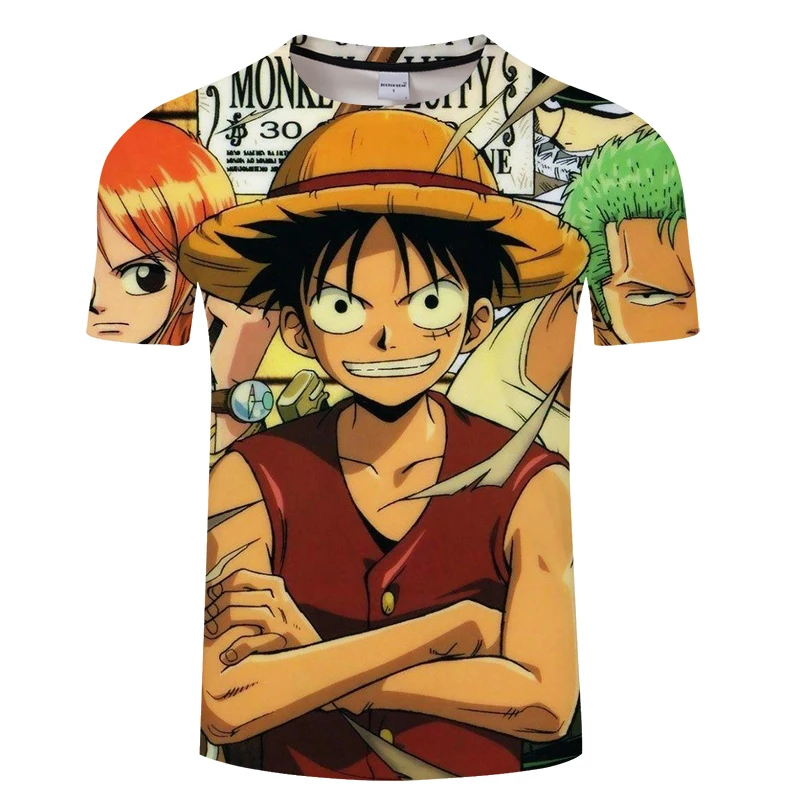 Аниме One Piece D. Футболка Luffy с 3D принтом из мультфильма забавная Новинка 2019 летняя