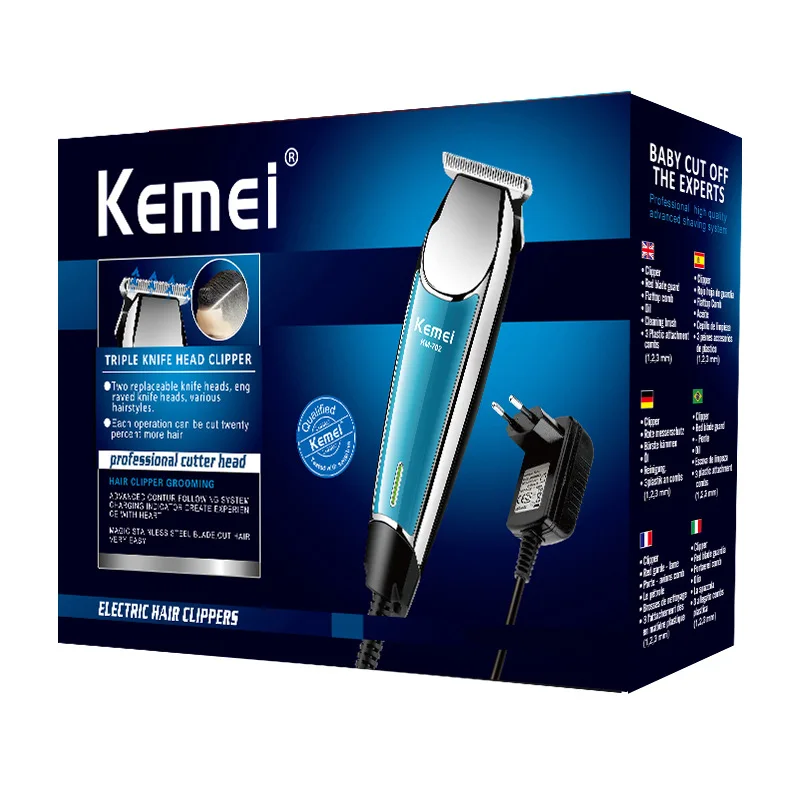 Kemei профессиональный электрический мужской резак для волос 0 мм мощный триммер