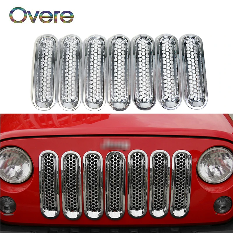 Overe 1 Набор ABS черный Автомобильный Стайлинг для Jeep Wrangler Rubicon JK 2006 2018 передняя