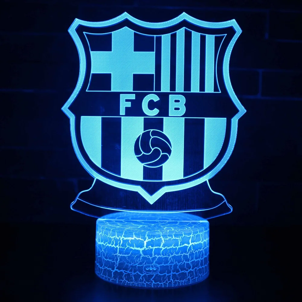 FCB-клубов Sport 3D светодиодный светильник 7 цветов сенсорный выключатель базы