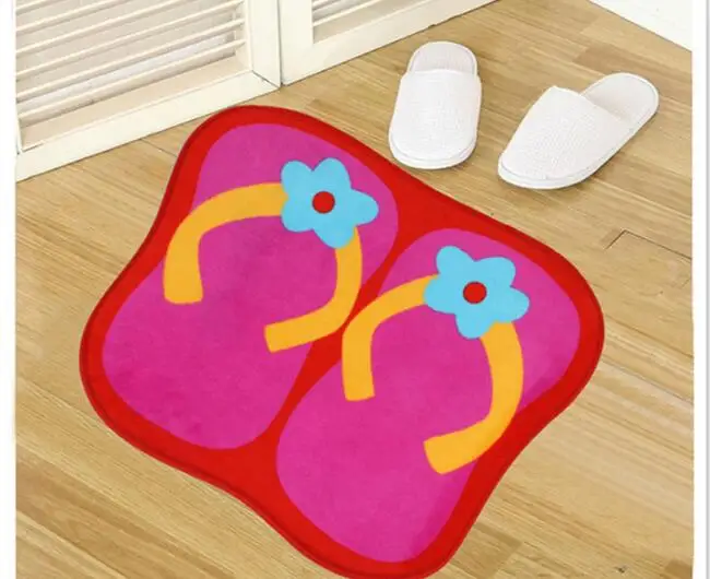 1PC New Flip Flop Floor Mats Bedroom Carpet Door Ground Bath Household Rug Living Room Home Textile Blanket LY 002 | Дом и сад