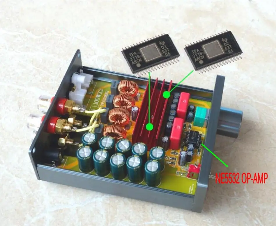 Hi Fi аудио стерео Цифровые усилители мощности 2 0 TPA3116 2*100 Вт мини домашний