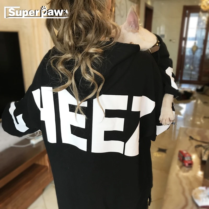 Модная толстовка с капюшоном для собаки одежда родителей и детей куртка Тедди