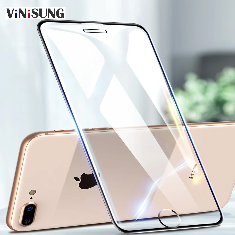 9D полное покрытие закаленное стекло для iphone 7 8 6s plus Защита экрана iPhone X R XS 6 Plus