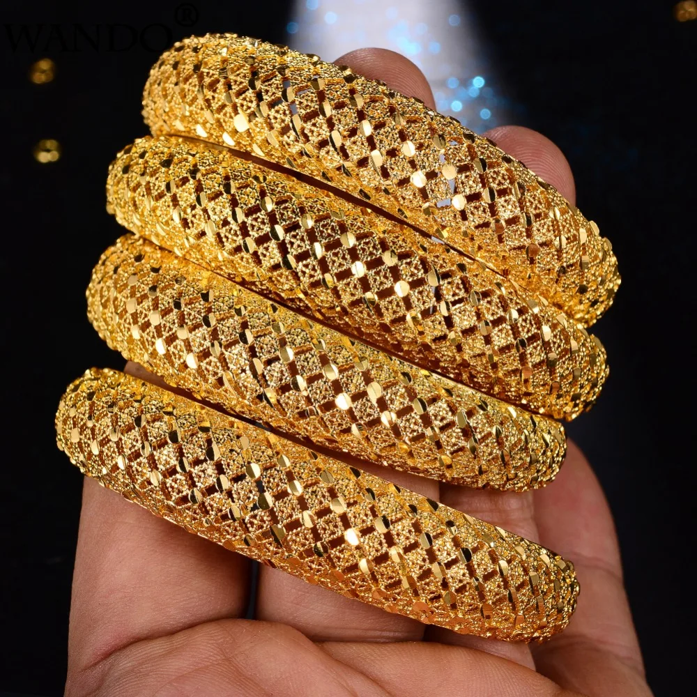 WANDO милый/Романтический медный браслет золотого цвета для женщин свадебный Дубая