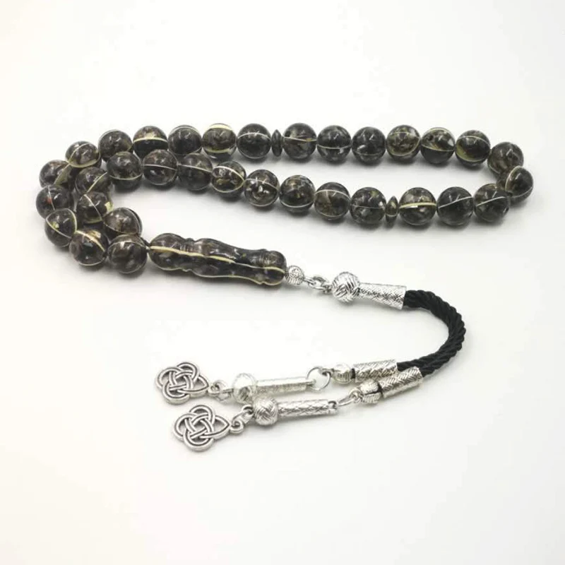 Мужской браслет Tasbih черный мусульманский высокого качества с розарием