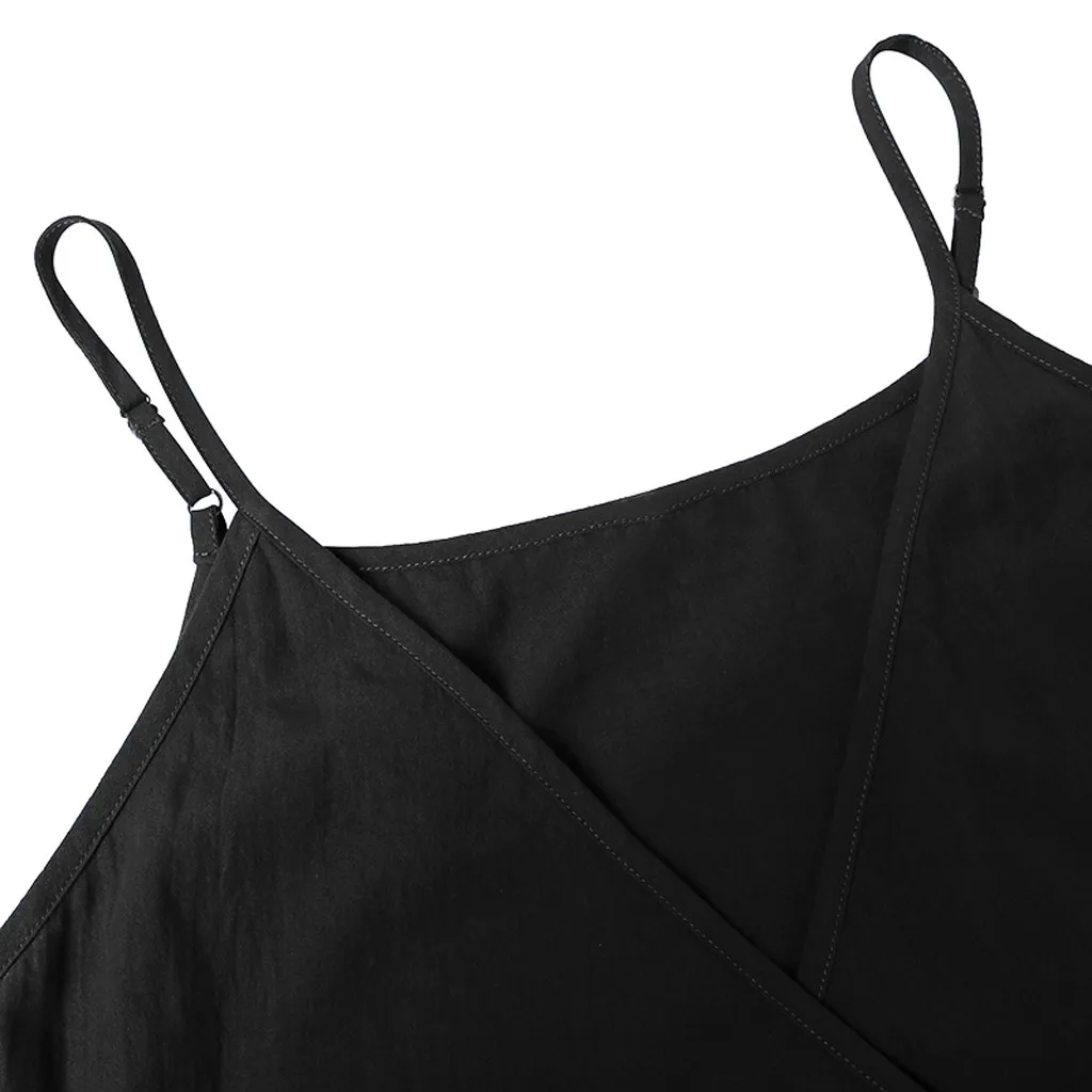 Женское свободное платье из хлопка и льна повседневное однотонное до середины