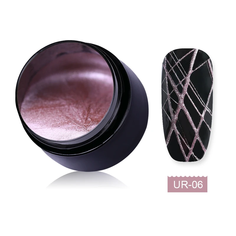 6 UR SUGAR Spider Nail Gel Web Painting Wire Drawing Gel Polish Varnish UV Gel Elastic Line Creative DIY Soak Off Gel For Nail Art - Цвет: 6