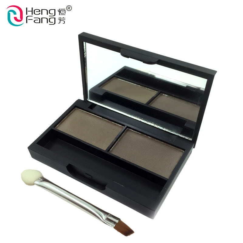 2 цвета стойкая пудра для бровей палитра усилитель с зеркалом и кистью 8 г макияж