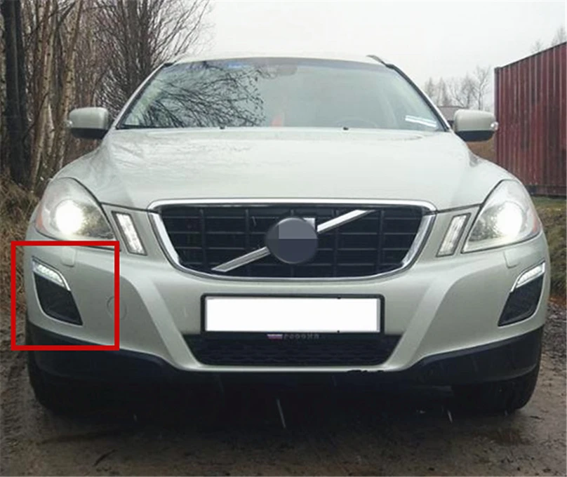 Автомобильный мигающий 2 шт. для VOLVO XC60 2011 2012 2013 светодиодный DRL дневные ходовые огни Дневной светильник водонепроницаемый противотуманный фонарь автомобильный-стильный светильник