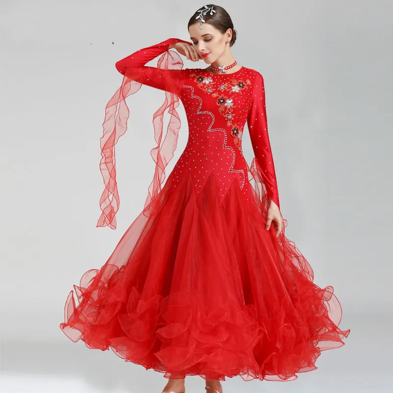 Фото Модное платье для современных танцев Женская юбка вальса танго оптовая