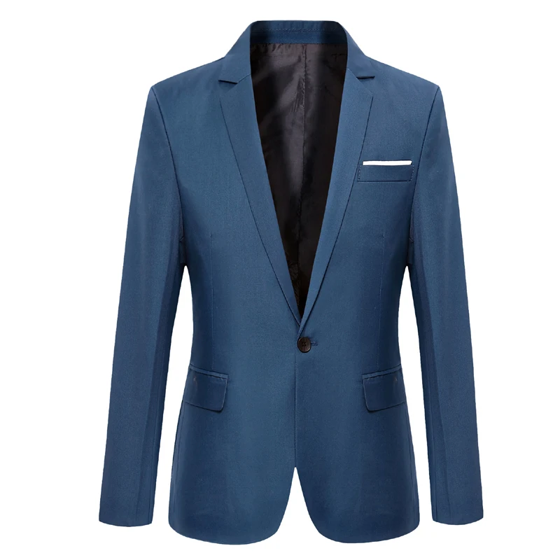 Новинка Модный повседневный мужской блейзер хлопковый облегающий пиджак в